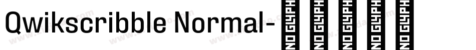 Qwikscribble Normal字体转换